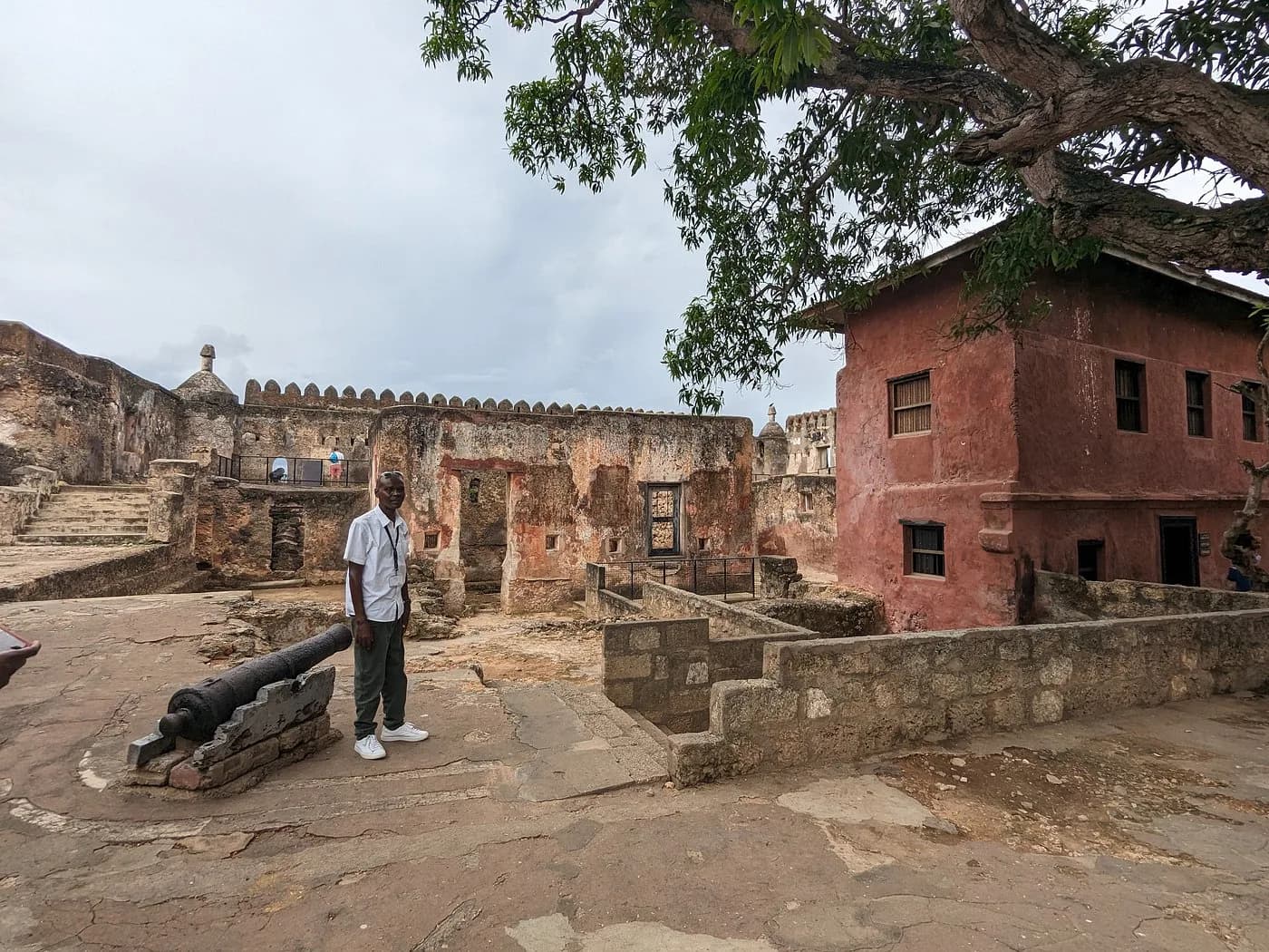 Humphrey standing in the courtyard of Fort Jesus